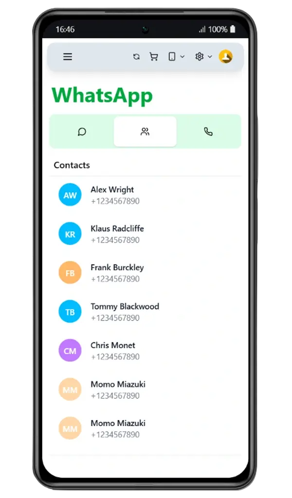 Contacts monitoring illustration